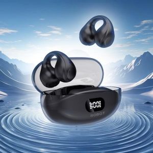 PROMO ROBOT OWS Air 10 TWS Open Ear Clip Style LED Display Bluetooth 5.3 Original - Garansi 1 Tahun BY.COBOX.ACC