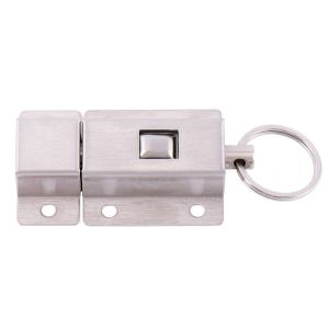 COUPLECOL Durable Stainless Steel Home Improvement with Button Door Door Hardware Barrel Bolt Door Bolts Lock
