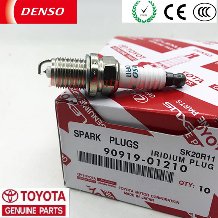 thumbnail interactive-video image 1 of 4 Pack DENSO Iridium Spark Plugs SK20R11 3297 – For Camry, Rav4 – 90919-01210 1 of 5