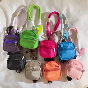 Niche Ins Orange Small Bookbag Pendant Phone Case Lanyard Woven Short Wrist Strap Ornaments for Mobile Phone Universal