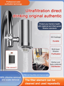 304 Stainless Steel Faucet Filter Stainless Steel Water Faucet Filter For Kitchen Home Use Direct Drinking Water Purification System With Ultra Filtration Technology And Pre Filter