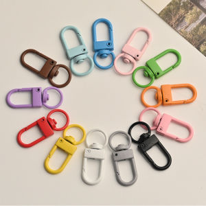 10/20/30pcs Claw Hook U-Shaped Candy Colorful Keychain Roll Spray Paint DIY Jewelry Making Keychain