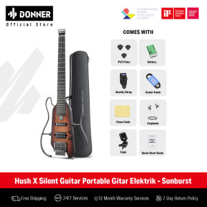 Donner Hush X Silent Guitar Portable Gitar Elektrik - Sunburst