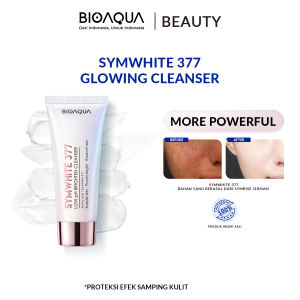 BIOAQUA Facial Wash SymWhite 377 Low PH Brightening Cleanser Sabun Cuci Muka 100g