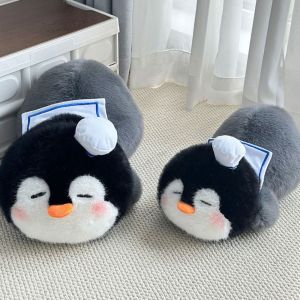 YANZA PP Cotton Cartoon Penguin Plush Toys Soft Fluffy Stuffed Animal Penguin Toy Cotton Stuffed Toys Handmade Penguin Cosplay Navy Plush Doll Home Decor