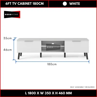 EsseHome 6ft 5ft 4ft TV Cabinet TV Console Living Table Meja TV Kabinet TV