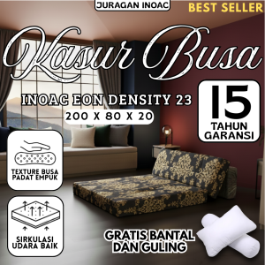 ( 80 x 20 x 200 ) Kasur Lipat Original INOAC EON D.23 LG ( hijau terang ) tebal 20cm Garansi Resmi 15 tahun Gratis Bantal