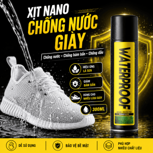 Xịt Chống Nước Giày 300ml Công Nghệ Nano Chống Bám Bẩn Dầu Mỡ Dùng Cho Sneaker Giày Trắng Da Lộn Canvas