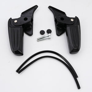 ที่พักเท้าด้านหลัง พร้อมน็อตยึด สีดํา สําหรับ Vespa S125 Lx125 LT LXV 1 คู่