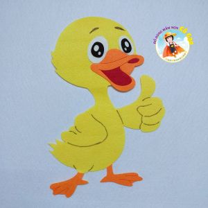 Con vịtj đồ chơi vải nỉ trang trí trường lớp -35cm