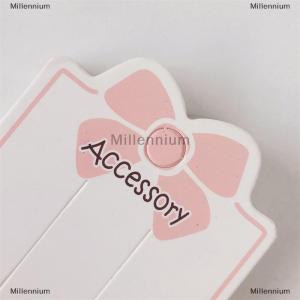 [COD] Millennium 50PCS Pink Bowknot 2 Pores Display Paper Card Tag For Bracelet Jewelry Hair Accessories Holder Packaging Supplies Small Tool