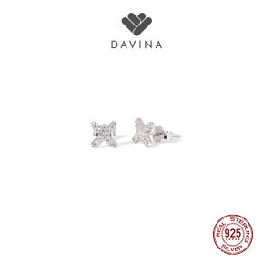DAVINA Ladies Xionne Earrings Sterling Silver 925 - Anting Wanita Perak S925 Tusuk Silang