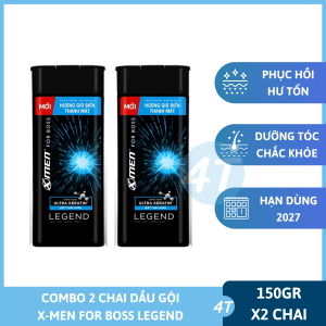 Combo 2 chai dầu gội Xmen Legend 150gr - Bộ 2 chai dầu gội hương nước hoa nam dưỡng tóc chắc khỏe