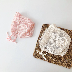 ดอกไม้ลูกไม้สำหรับเด็กทารกสำหรับหมวกบังแดดแรกเกิดอุปกรณ์ช่างถ่ายภาพเจ้าหญิงหมวกสีขาวอาบน้ำ