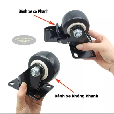 Bánh Xe Chịu Lực Đường Kính 4cm 5cm 6cm 75cm Xoay 360 độ- Bánh Xe Loa Kéo