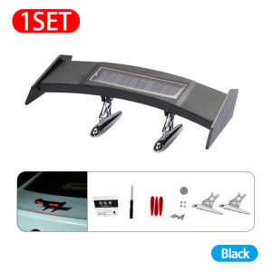 Mini Solar Car Rear Spoiler Light 12V Universal LED Car Flashing Warning Light Multi-mode Car Tail Lights