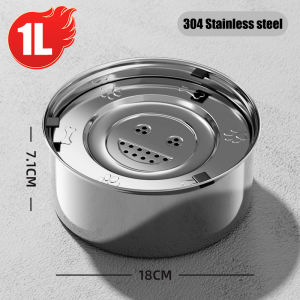 Dog Water Bowl with Floating Board Clean Water Bowl for Dogs Capacity Stainless Steel Dog Water Bowl