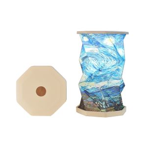 Paper Rotating Night Light Creative Foldable Atmosphere Bedroom Bedhead Decoration Gift Book Light LED Table Light Figurines