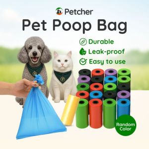 Petcher Pet Poop Plain Trash Bag 1pc Durable and Disposable Garbage Bag for Pet Waste