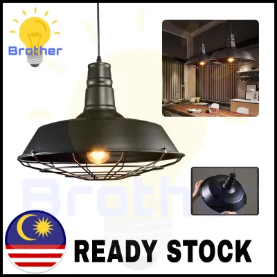 Brother Lighting Retro Style Modern Pendent Light Hanging Celling Light Decorative Black Frame Cafe Light