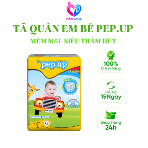 [Quà tặng 0d] Tã/ bỉm quần em bé Pepup Extra Dry siêu khô thoáng thấm hút cao gói nhỏ  S11/M10/L9/XL8