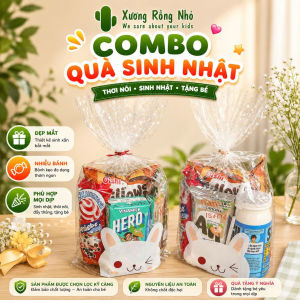Set Quà Bánh Kẹo Cho Bé Quà Tặng Sinh Nhật Thôi Nôi Tổng Kết Năm Học Dễ Thương Xương Rồng Nhỏ