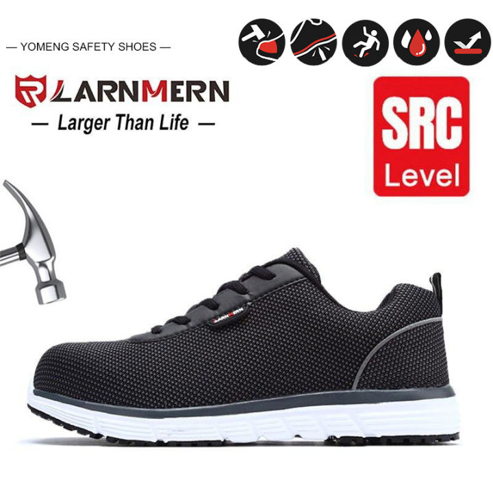 LARNMERN Safety Shoes Lightweight Breathable Men Safety Shoes Steel Toe