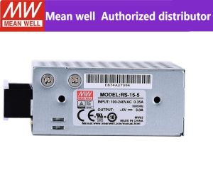 MEAN WELL RS-15ชุด RS-15-12 RS-15-5 RS-15-3.3อาร์เอส RS-15-15 RS-15-24 RS-15-48 15W เอาต์พุตเดี่ยวสวิตช์จ่ายไฟสลับสวิตช์จ่ายไฟสลับ