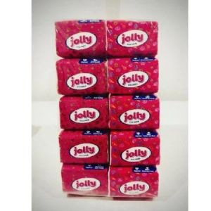 Jolly Mini Pop-Up 2 Ply 10 Pak Tisu Serbaguna - Multi-Pak Warna Pink