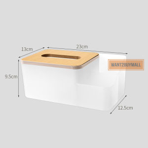 UMI Modern Style Wood Tissue Holder Storage Box With Wooden Bamboo Cover For Home Living Room Bathroom Napkin Car Bekas Tisu