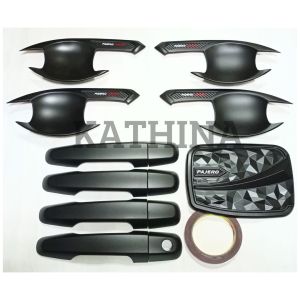 Paket Outer Handle Tank Cover Pintu Mobil Pajero Sport Lama Hitam