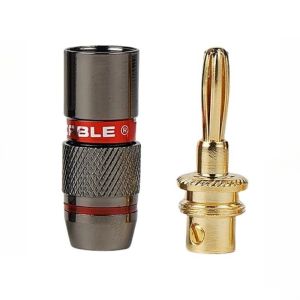 UTOPUS Mạ vàng 24K Bộ chuyển đổi loa bằng đồng 4mm Loại vít Đầu cắm loa Chất lượng cao Bền bỉ Đầu nối chuối