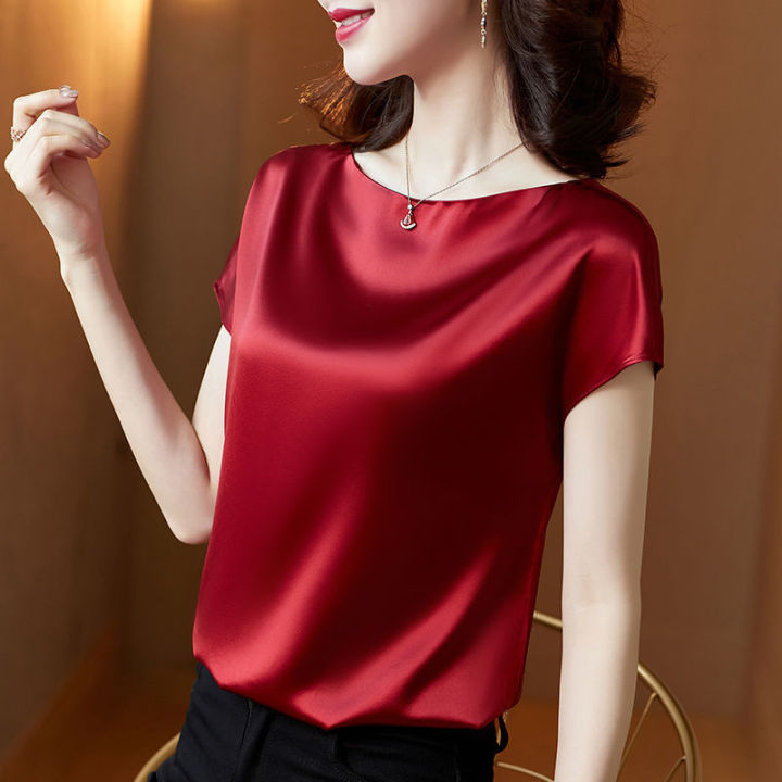 silky t shirt tops