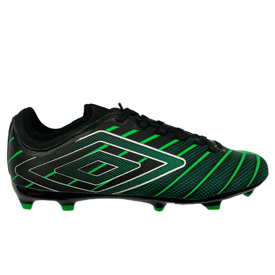 Umbro Velocita Elixir Club FG - Men Football Shoes (Black/Green