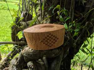 PECI KULIT KAYU HONAY MOTIF TEROMPAH ANYAM | PECI / KOPIAH TERBARU DAN UNIK | PECI PRIA DEWASA DAN ANAK