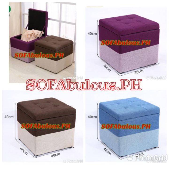 16X16 MINI OTTOMAN STORAGE BOX Lazada PH