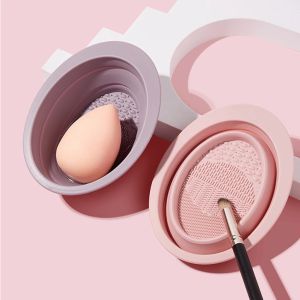 Mangkok Portable Silikon Pembersih Kuas Makeup/Brush Cleanser