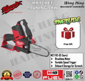 100% Genuine Milwaukee M12 FUEL HATCHET Pruning Saw / Cordless Mini Chainsaw - Model M12 FHS