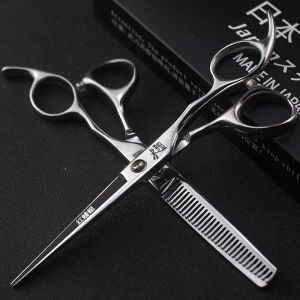 6" japanese hairdressing scissor set hairdresser cut hair cutting tool professional japan hair scissor barber razor edge haircut