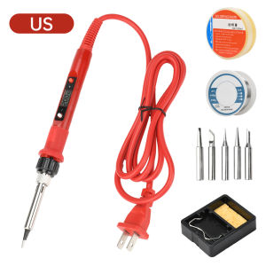 Diymore chúng tôi/Châu Âu tiêu chuẩn 80W Màn hình hiển thị kỹ thuật số Bộ Hàn sắt có thể điều chỉnh nhiệt độ hàn sắt AC 220V 110V lò sưởi gốm hộ gia đình Hàn Temp