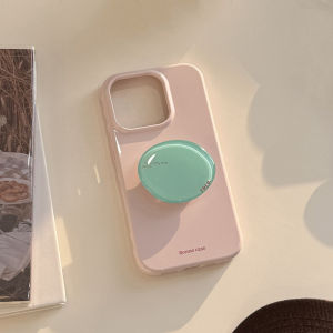 Colorful crystal stand with minimalist soft case for iPhone 12 13 14 15 16 17 Pro Max casing for iPhone 17 case cover