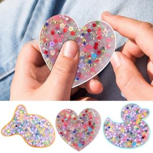 Skin Picking Fidget Toys Heart/Duck/fish Picky Pad Party Sensory Decompression Toy Stress Relief Squeezing Pocket Party Favors