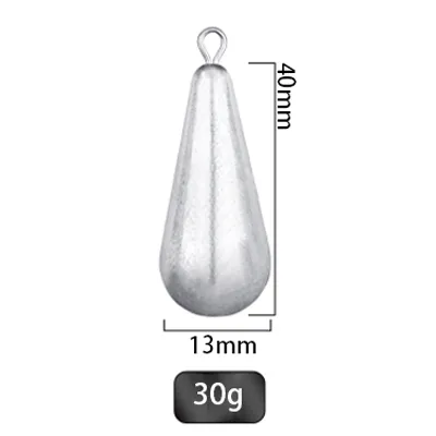 SUKE 10-30G Lead Sinker Copper Ring Sea Fishing Sinker For Fishing 15PCS Fishing Accessories