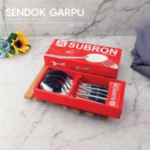 Sendok Garpu Makan 35 Gram 1 Box 6 pcs Stainless Steel Tebal Alat Makan Dapur