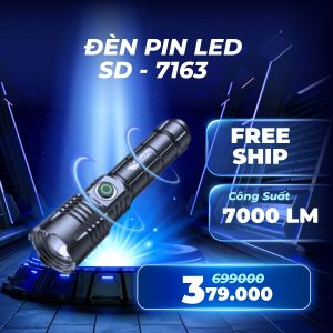 ĐÈN PIN LED SMILING SHARK SD-7163 - GỌN NHẸ ZOOM MẠNH BỀN BỈ MỌI NẺO ĐƯỜNG!