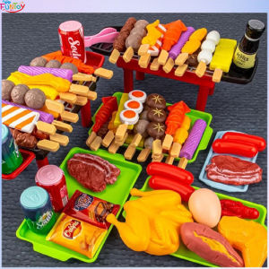 CODบาร์บีคิวจำลองสำหรับเด็ก แกล้งเกม ของเล่นเด็กในครัว เครื่องครัวสำหรับทำอาหาร สวมบทบาทบาร์บีคิว