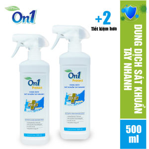 COMBO 2 chai dung dịch sát khuẩn tay nhanh ON1 protect hương BamBoo Charcoal (2 chai x 500ml) C0202