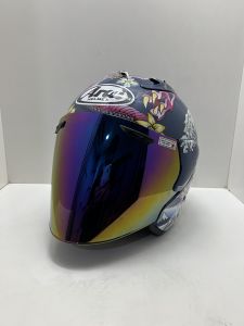 Oriental Ram4 Glow In The Dark Open Face Helmet  Free Spoiler Free Visor Rainbow