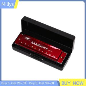 Millys หีบเพลงปาก10หลุมเครื่องดนตรีสำหรับผู้เริ่มต้นสอน