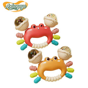 Aoduoyaya Baby Rattle Toy Crab Teether Baby Bites Toys BPA Free Hand Rattle Early Educational Toys